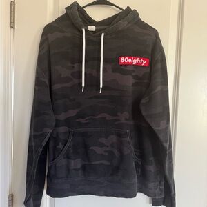 Men's 80eighty Black Camouflage Hoodie